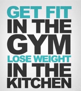 Get Fit in the Gym. Lose Weight in the Kitchen.